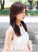 夏/韓国風巻き/ショコラブラウン/センターパート/耳掛け◎
