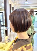 ショートボブ#前下がり#ニュアンスカラー#ひし形#くびれかわいい