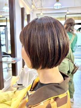 ヘアアーク(HAIR arc) ショートボブ#前下がり#ニュアンスカラー#ひし形#くびれかわいい