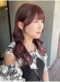 ピンクラベンダー×顔まわりカット