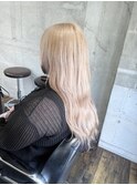 ブリーチ 10代 20代 プルエクステ ハイトーン 裾カラー エクステ