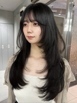 サイン 表参道(SIGN) 韓国ヘアーハッシュカットレイヤーカットグレージュブリーチ無し