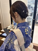 ビーバイシージャストビューティー(B by C just beauty)&nbsp;浴衣ヘア タイト編み込み フルアップ