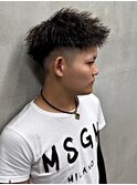 ジェットモヒカンツイストツイスパフェードツーブロック
