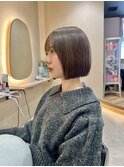 切りっぱなしボブショートボブタッセルボブ縮毛矯正ミニボブ30代