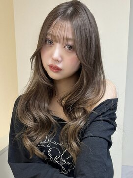 アイトーキョーエス 渋谷(AI TOKYO S) ブリーチなしダブルカラーヘーゼルベージュ透明感くびれ巻き