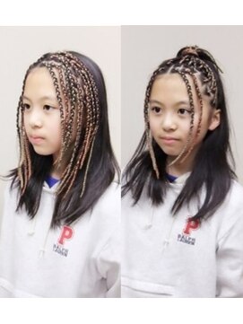 エクステ専門店ミキ 横浜店(MIKI) キッズ学生ダンスヘア★ハーフブレイズエクステ