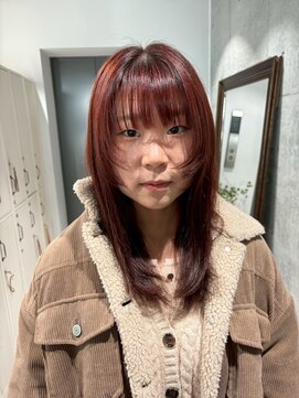 ルース(LOOSE) 顔周りレイヤー×ピンクカラー#立川#立川駅#縮毛矯正＃髪質改善