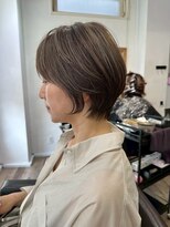 ハーツ 青山表参道店(Heart's) 白髪ぼかし脱白髪染め似合わせショートボブ40代50代60代