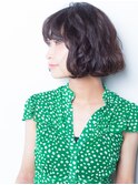 +animo南越谷+グレイアッシュ×大人ふわふわボブパーマE