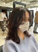 ＊韓国風くびれミディアムレイヤーカット！韓国ヨシンモリヘア