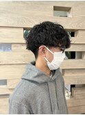 黒髪／波巻きスパイラル