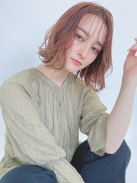 シェルター バイ トウキョウ(Shelter by TOKYO) 小顔ナチュラルボブヘア/オレンジブラウン20代30代40代