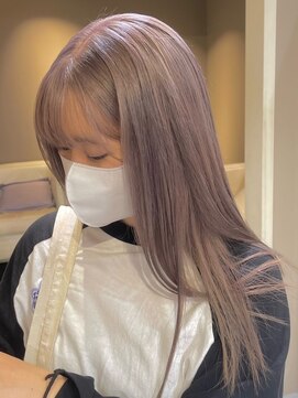 ベレーザ 渋谷(BELEZA) ba1389ホワイトミルクティーブリーチオンカラーロングレイヤー