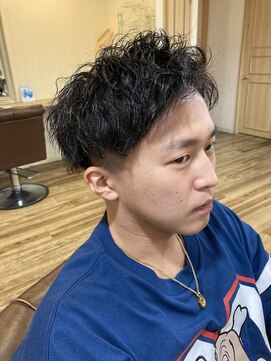 トータルビューティーサロン プリエ(prier) アフロ安藤　パーマスタイル　アッシュブラック/ツイストパーマ