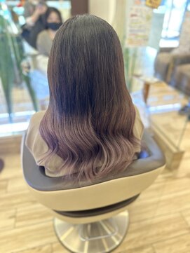 ネオヘアー 曳舟店(NEO Hair) ピンクパープルグラデーションカラーヨシンモリセクションカラー