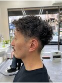 フェード&ニュアンスパーマスタイル 〈理容室〉