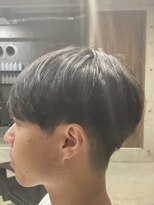 フイ 新宿3丁目(Hui)&nbsp;フェザーパーマ/グレーブルーカラー/刈り上げショートパンク