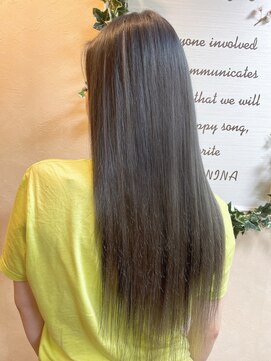 レアナ バイ ニーナ(Leana by NINA) #プルエクステ #スモーキーグレー #ブラック