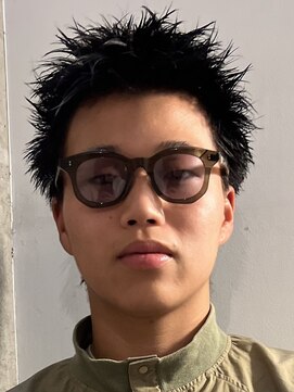 ヘアカロン 熊本本店(Hair CALON) メンズショートピンパーマスパイキーショート熊本下通