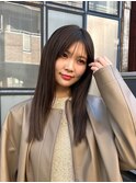顔周りレイヤーレイヤーカット透明感カラーブリーチなしカラー