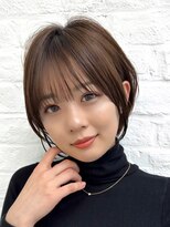 アマトウキョウ 表参道(AMA TOKYO) 斜めバング、小顔ショート、前髪パーマ