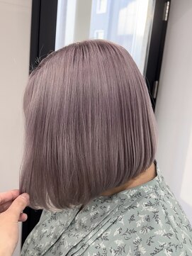 リグ 横浜(Lig.) 切りっぱなしボブラベンダーグレージュカラーダブルカラー横浜駅
