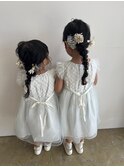 キッズ編みおろしアレンジ