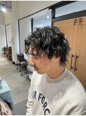 メンズツイストスパイラルパーマ/波巻きパーマ/ツーブロック