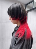 ロングウルフカットウルフレイヤー顔周りレイヤー_ba546033