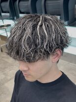 フィフスパーク(fifth PARK) 渋谷メンズハイライトカラー緩めスパイラルパーマメッシュカラー