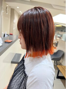 ピークアブー ワン(PEEK-A-BOO ONE) エンドカラー裾カラーイメチェン切りっぱなしボブワイドバング