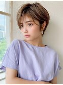 30代40代に人気の大人かわいい前髪ありのくびれショート
