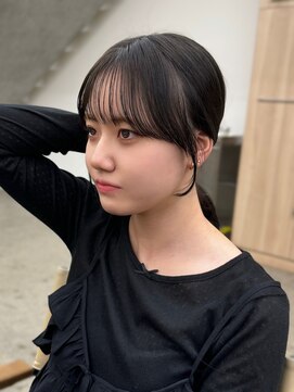 ミリ(mm) 盛れる横顔♪流れる顔まわりカット/10代20代30代仙台髪質改善