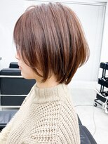 アイスバーグ ウェスト 清澄白河(eyesburg W/est)&nbsp;20代30代小顔ショートブリーチなしピンクブラウン春カラー