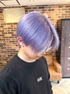 アロマ 仙台店(AROMA) メンズ/ペールラベンダー/ブリーチ/ダブルカラー/派手髪