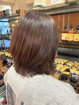オーガニックマインド 坂戸 鶴ヶ島(organic+mind) 冬の小顔◎ココアベージュくびれボブ×髪質改善