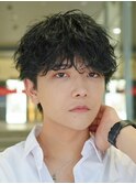 原宿シャドウパーマメンズカットラウンドマッシュウルフfifth