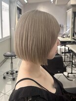 ヴェイン 渋谷(vain)&nbsp;抜きっぱなしブロンドボブ切りっぱなしボブ初カラーオススメ