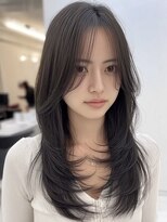 ネハス ナガオカ(nehus.nagaoka)&nbsp;xカット//ホワイトグレージュ/レイヤーカット/チェリーブラウン