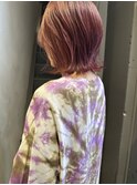大人かわいいダブルカラーブリーチアッシュグレーカラー