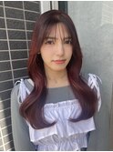 赤髪くびれロングヘア
