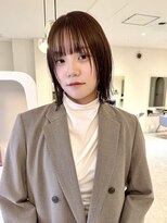エルモ(ELMO.)&nbsp;ボブレイヤー　顔まわりレイヤー　ブラウンカラー　髪質改善