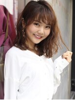 フォルテレイ 青山(FORTE Lei)&nbsp;【FORTE青山/表参道】斜めバングクラシカルセミロングスタイル