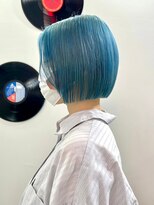 デート 下北沢(DATE)&nbsp;ダブルカラーブルーベージュカラーケアブリーチハイトーンカラー