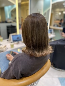 ロンドプランタン 恵比寿(Lond Printemps) 【Lond佐野】シルキーベージュ グレージュカラー外ハネボブ