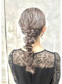 《ゆい》編みおろし/結婚式ヘア/ヘアアレンジ/前髪パーマ