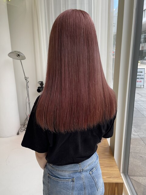 10代20代ピンクベージュピンクブラウン美肌カラーツヤ髪スタイル
