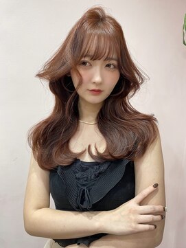 ボタン シブヤ(VOTAN SHIBUYA) 赤髪/オレンジ/韓国ヘア/渋谷/レイヤー/顔まわり