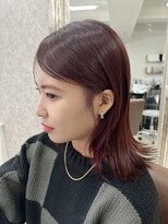 ハイバレーヘアーメゾン(HIGH VALLEY HAIRMAISON)&nbsp;ミディアムボブぱっつんボブ外ハネボブ岡山南中央町